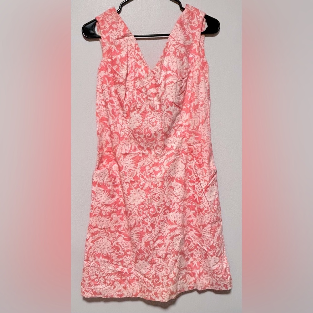 ❤️5/$25❤️ Vintage 60s Pink Floral Dress Size 4/6